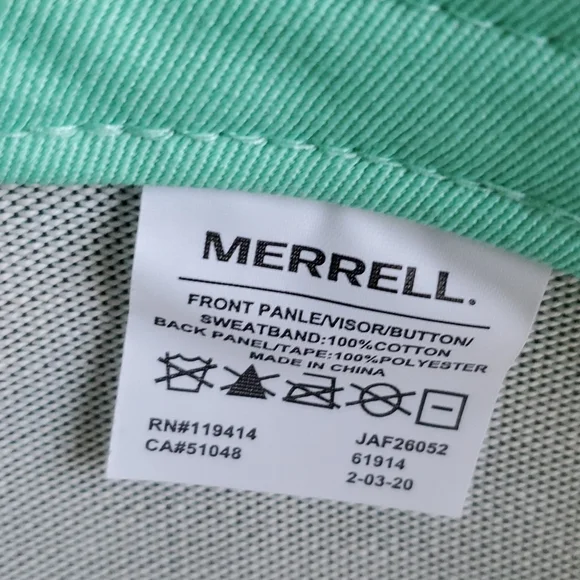 Merrell Green hiking Truckets Mesh Hat - Picture 3 of 10
